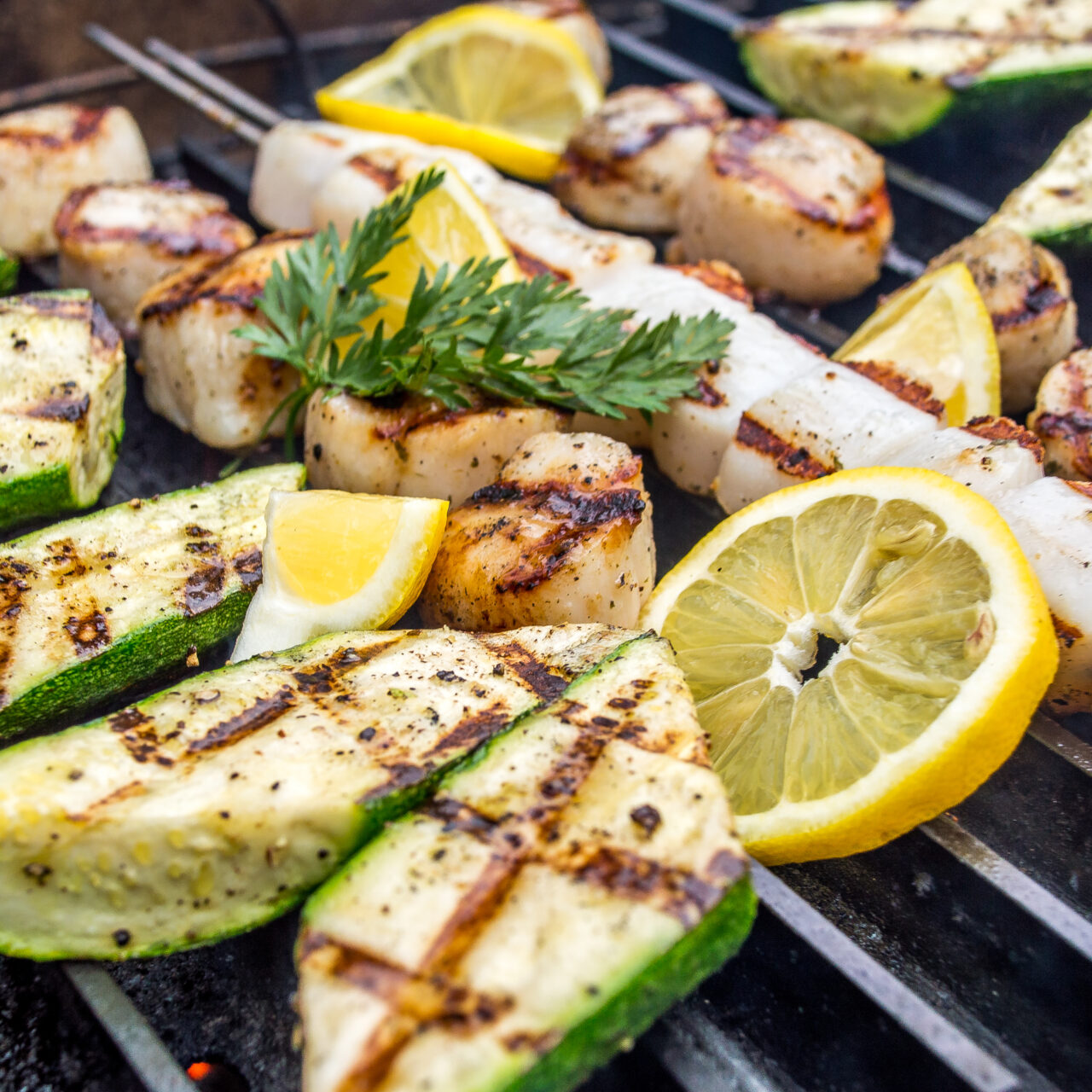 Simple Grilled Shrimp and Scallops