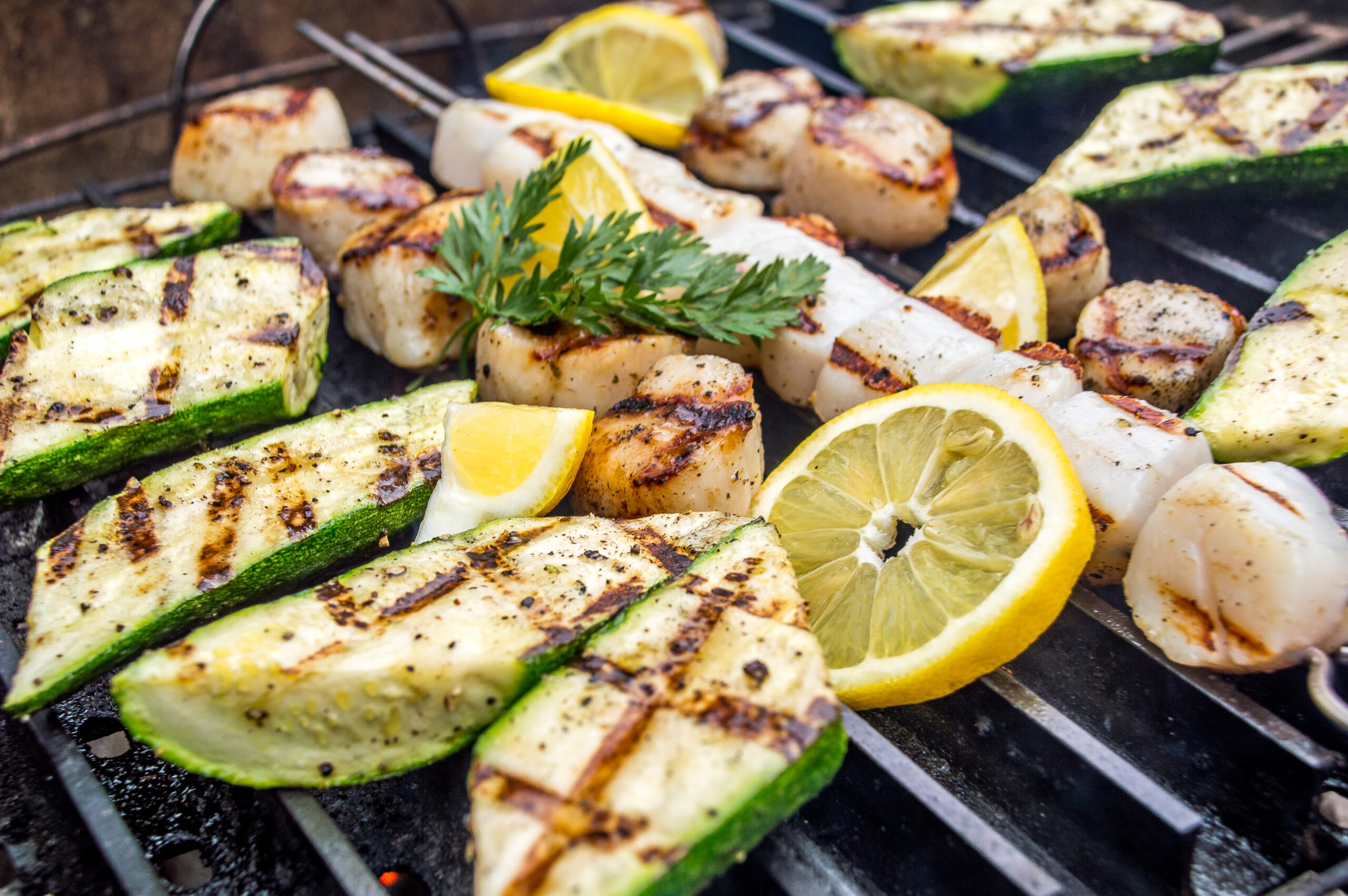 Simple Grilled Shrimp and Scallops - GrillGrate
