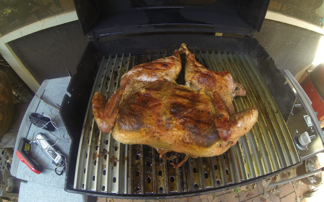 Spatchcocked and Brined Grilled Turkey GrillGrate