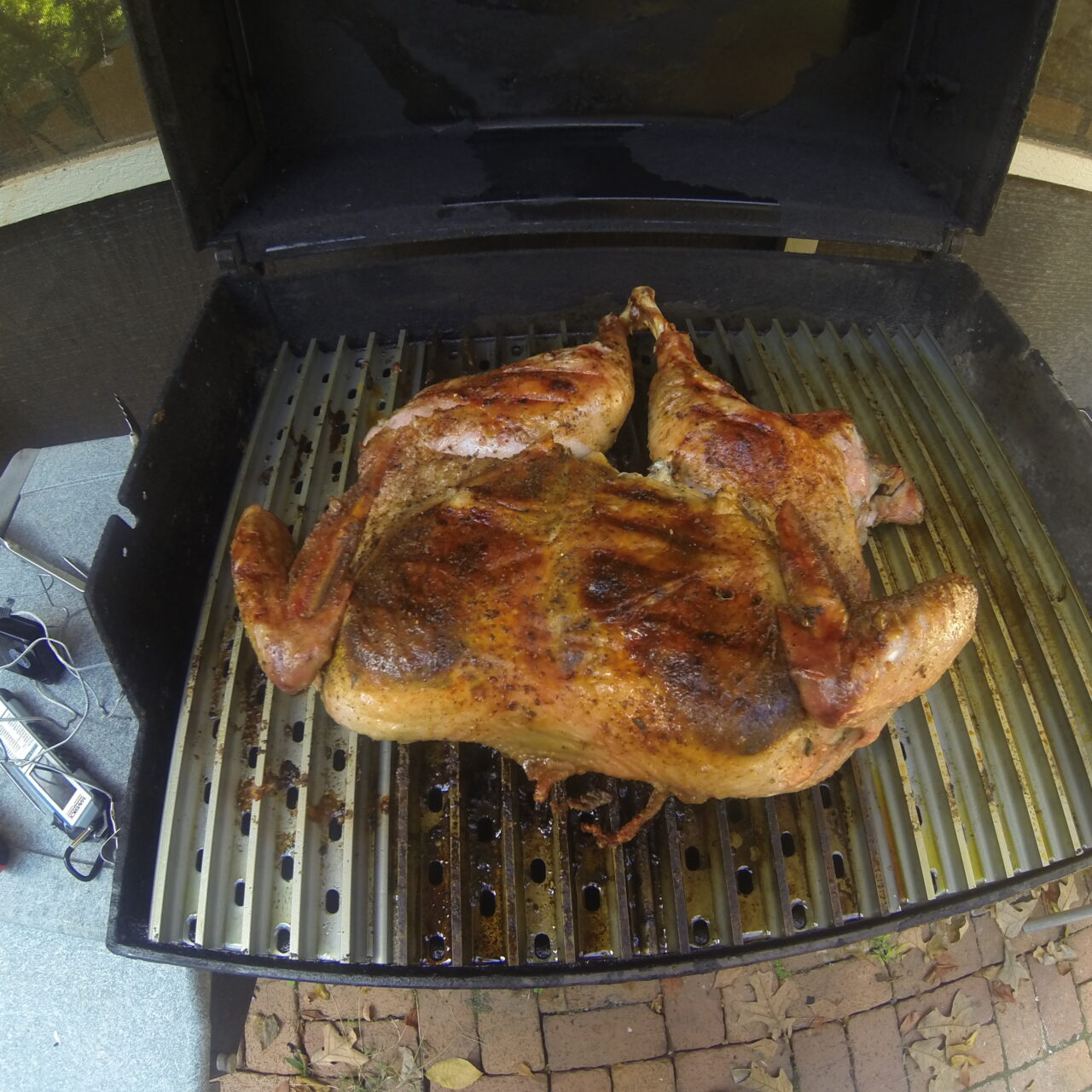 Spatchcocked and Brined Grilled Turkey
