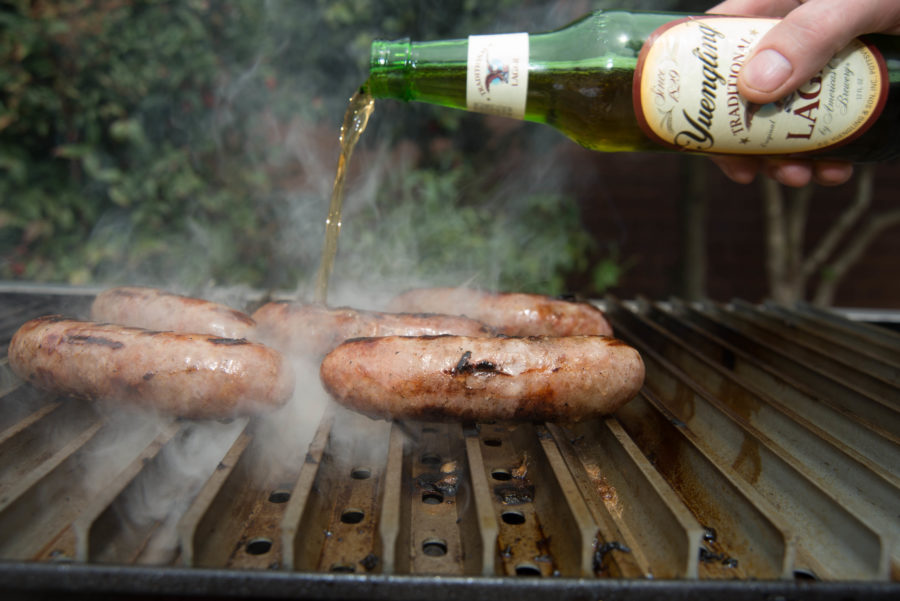 Beer Bathed Brats