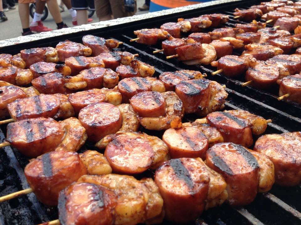 Grilled Shrimp and Smoked Sausage Skewers