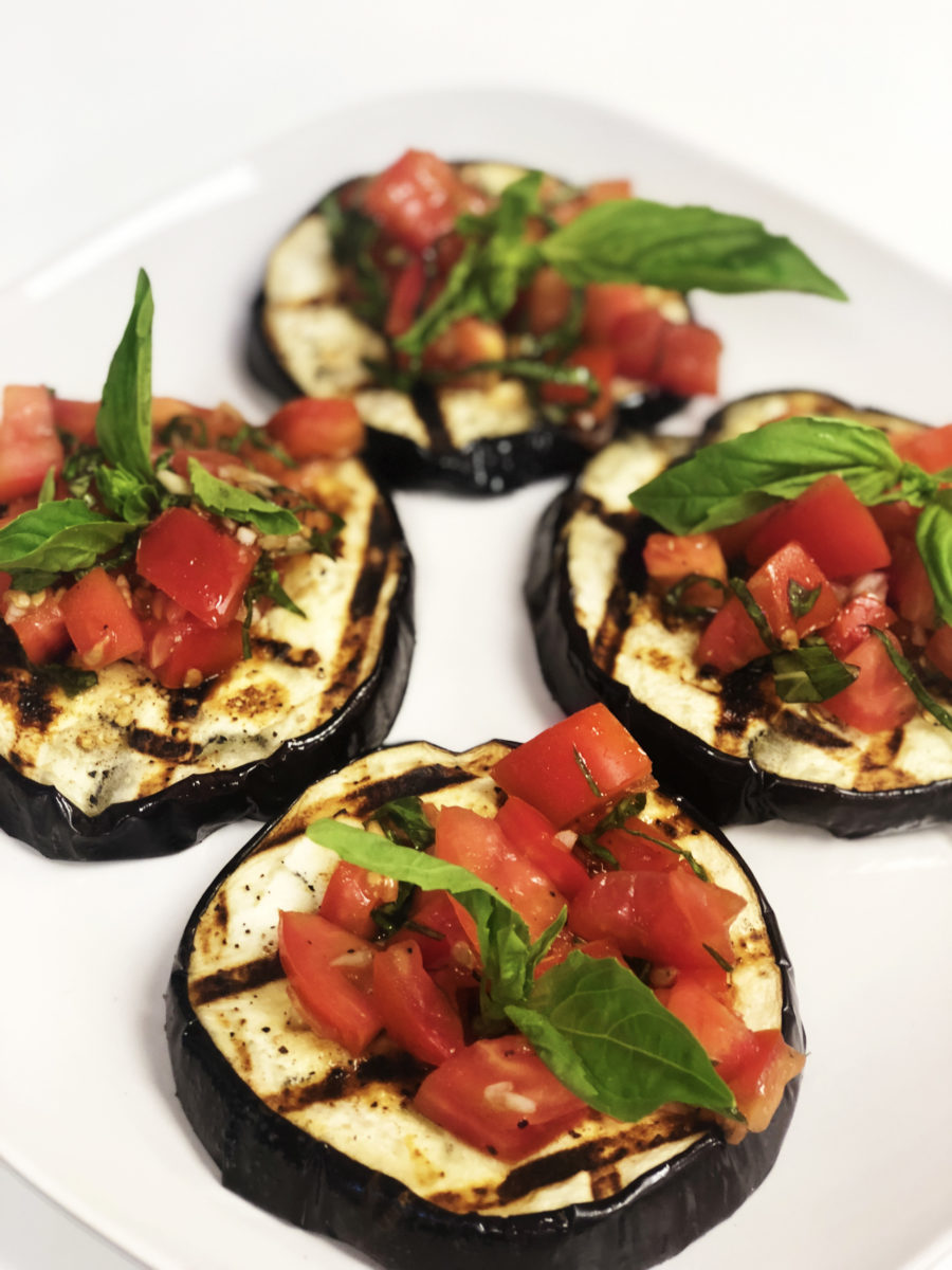 Grilled Eggplant Bruschetta