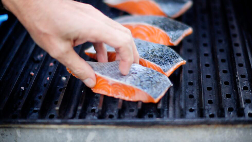 Grilled Fish- Flesh Side Down First