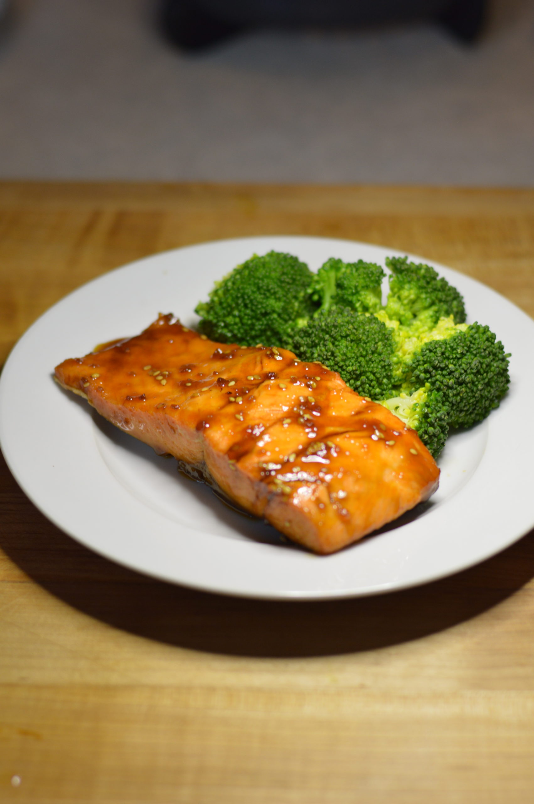Salmon with Asian glaze