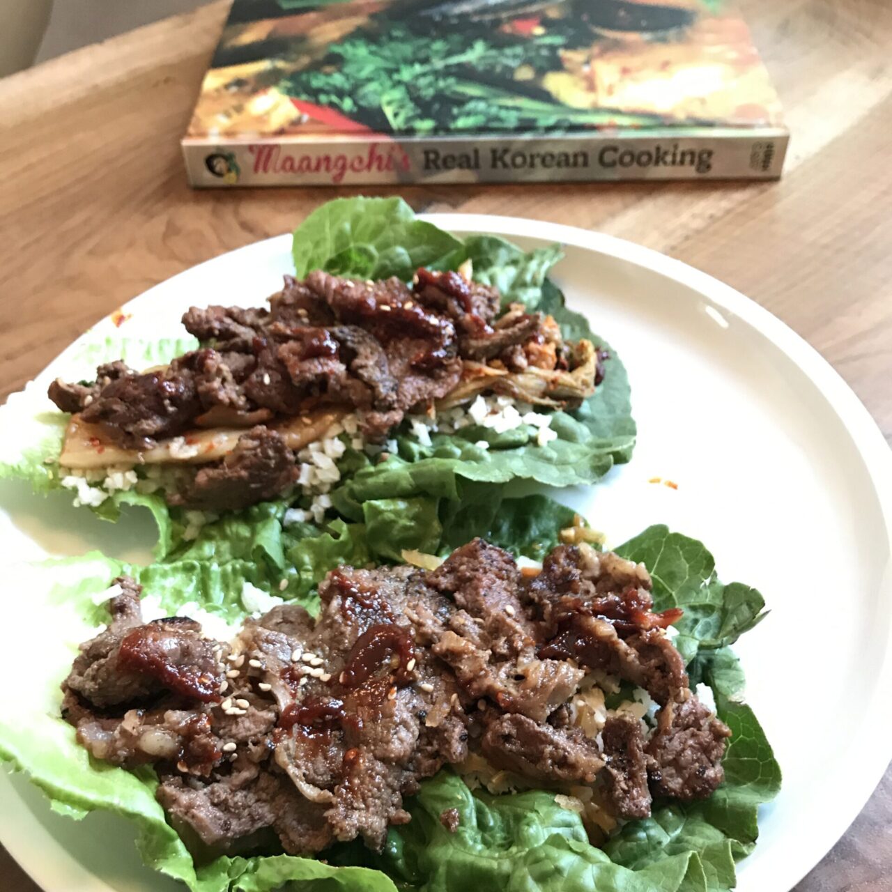 Bulgogi Lettuce Wraps – From “Maangchi’s Real Korean Cooking”