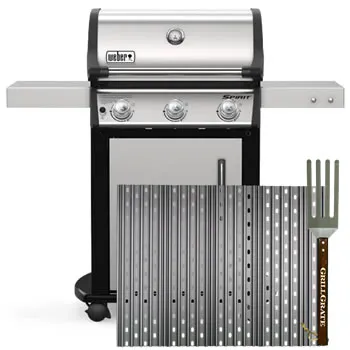 Bbq Grill Grate Scraper - Wide Portable Grill Scrubber Fits Almost