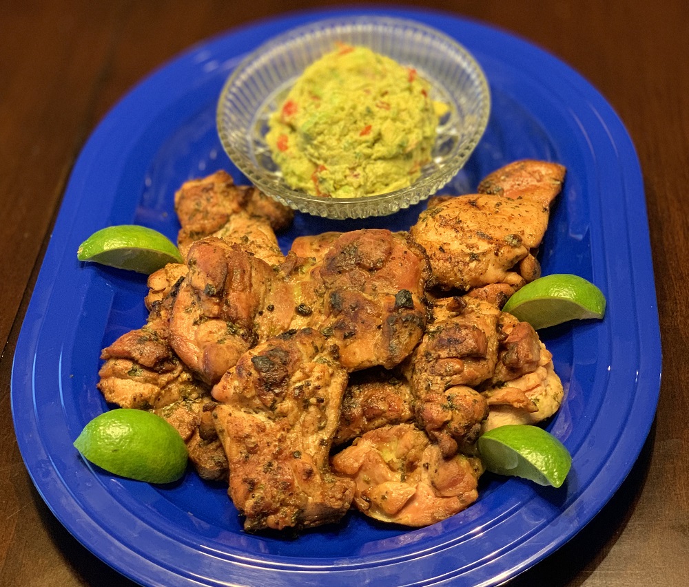 Grilled Lime Coconut Chicken with Avocado Salsa