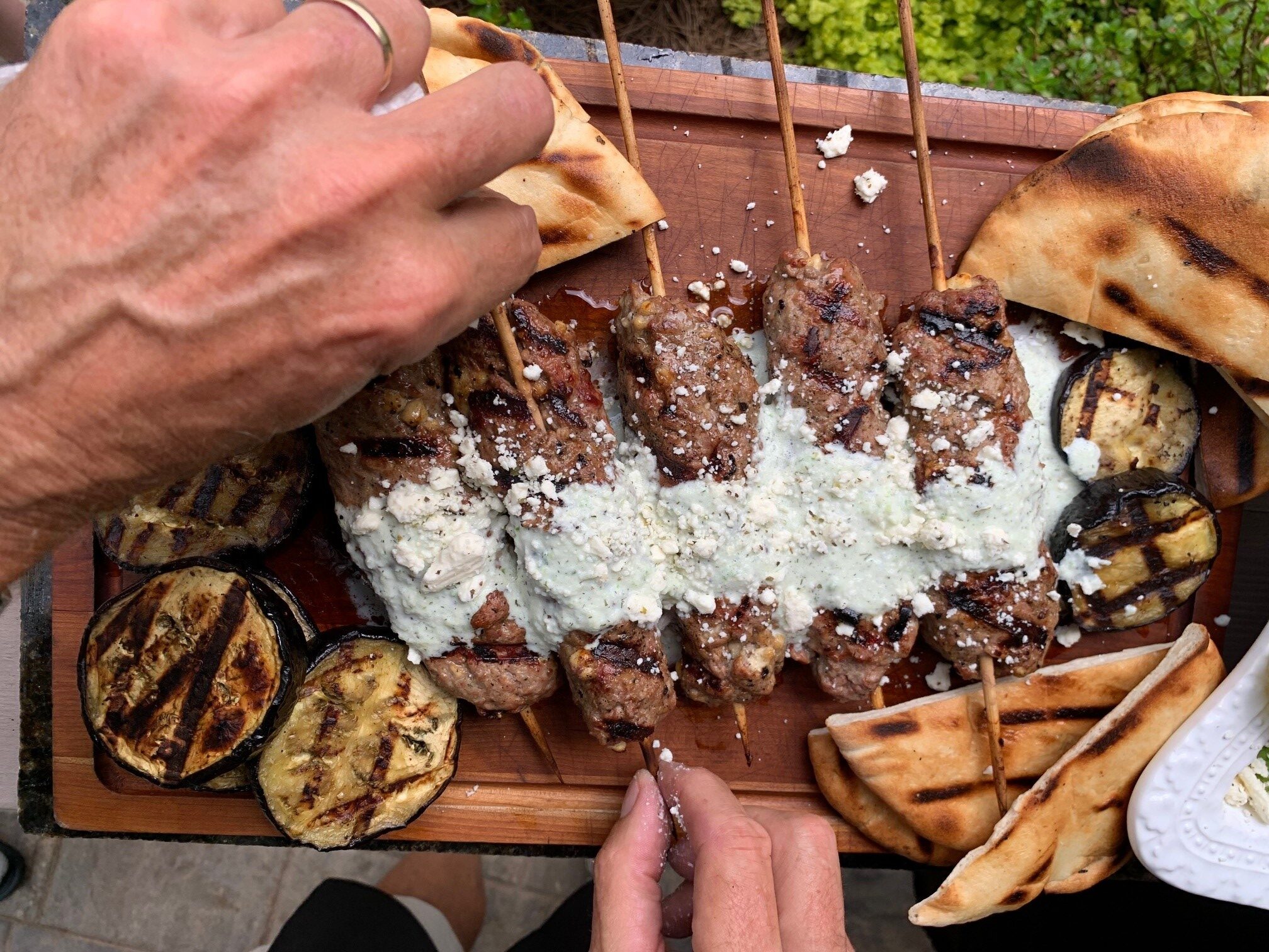 Ground Lamb Kebabs - GrillGrate