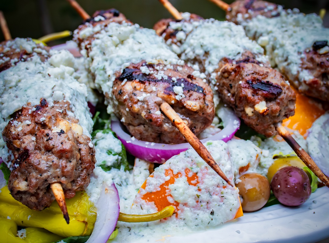 Ground Lamb Kebabs - GrillGrate