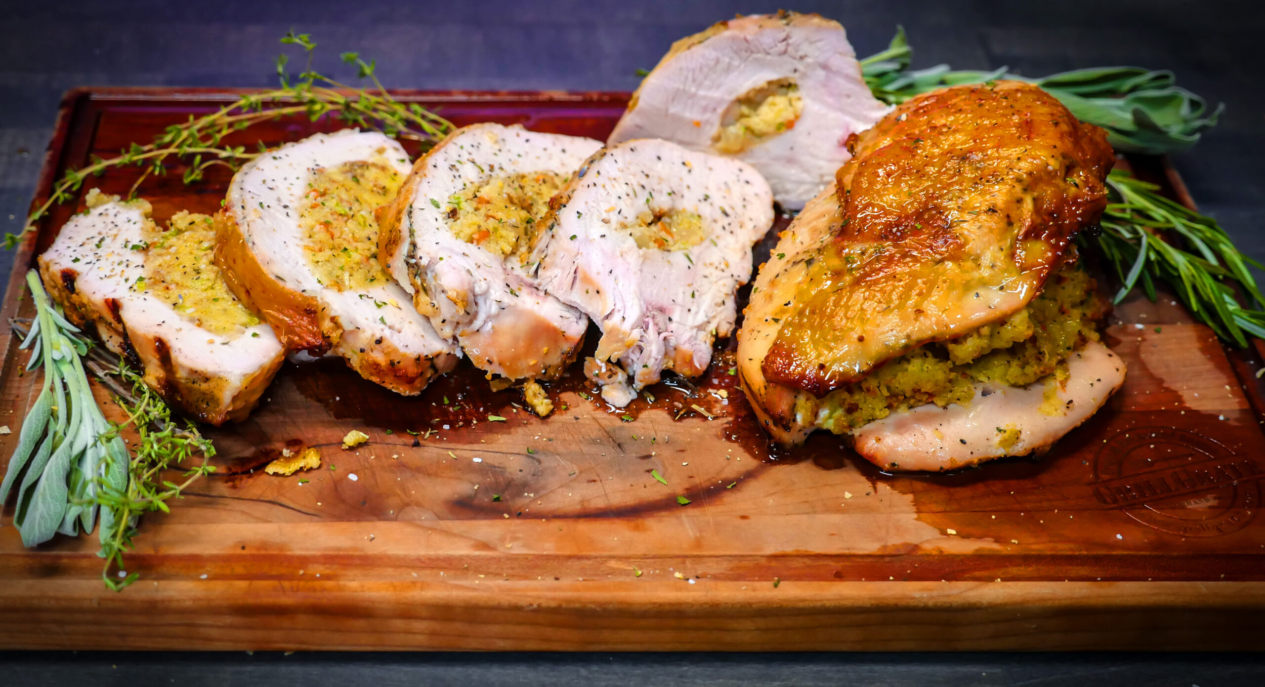 Stuffed & Dressed Grilled Turkey Breast